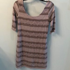 Lace Striped Dress